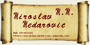 Miroslav Medarović vizit kartica
